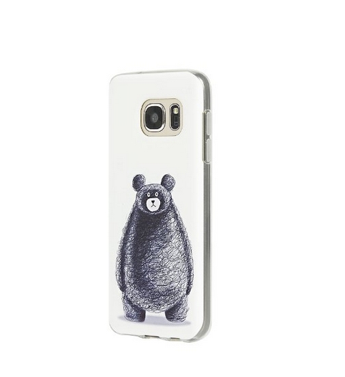 l TPU Case Special 3D Relief Printing Pattern Design Full Protective Back Cover for Samsung Galaxy S7 grizzly bear